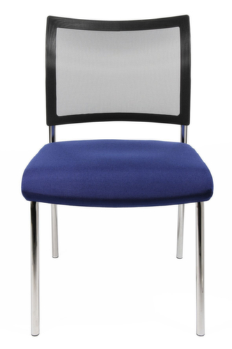Topstar Siège visiteur Visit 10 avec dossier maille, assise tissu (100 % polypropylène), bleu