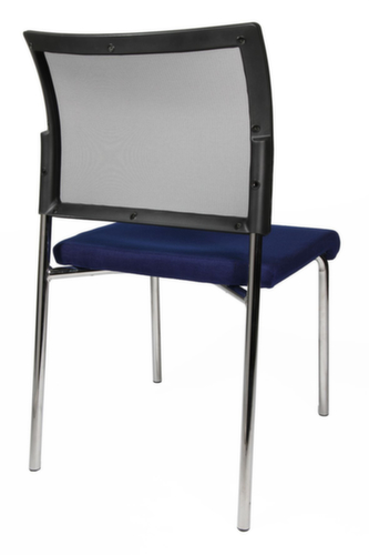 Topstar Siège visiteur Visit 10 avec dossier maille, assise tissu (100 % polypropylène), bleu