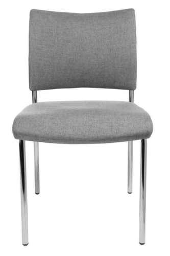 Topstar Siège visiteur Visit 10 avec dossier capitonné, assise tissu (100 % polypropylène), gris clair