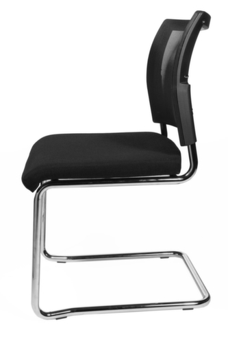 Topstar Fauteuil luge pour visiteurs Visit 20 avec dossier maille, assise tissu (100 % polypropylène), noir