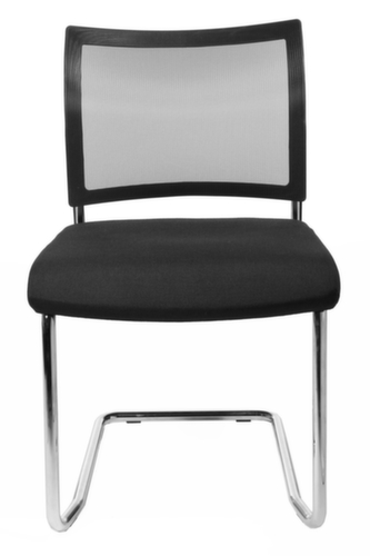 Topstar Fauteuil luge pour visiteurs Visit 20 avec dossier maille, assise tissu (100 % polypropylène), noir