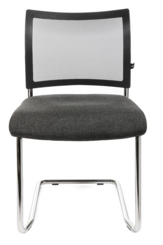Topstar Fauteuil luge pour visiteurs Visit 20 avec dossier maille, assise tissu (100 % polypropylène), anthracite