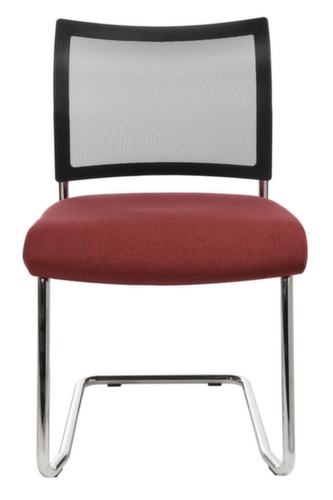Topstar Fauteuil luge pour visiteurs Visit 20 avec dossier maille, assise tissu (100 % polypropylène), bordeaux