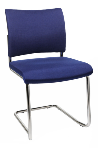 Topstar Fauteuil luge pour visiteurs capitonné Visit 20, assise tissu (100 % polypropylène), bleu
