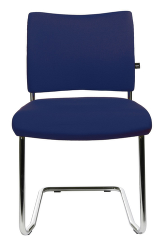 Topstar Fauteuil luge pour visiteurs capitonné Visit 20, assise tissu (100 % polypropylène), bleu foncé