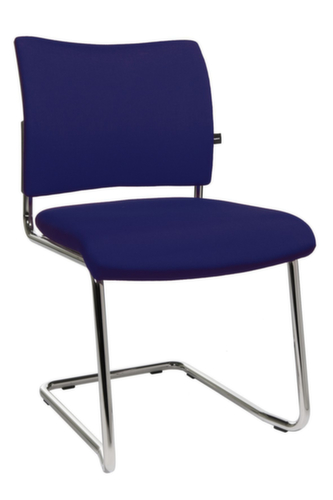 Topstar Fauteuil luge pour visiteurs capitonné Visit 20, assise tissu (100 % polypropylène), bleu foncé
