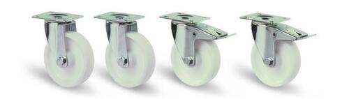 BS-ROLLEN Kit roulettes pour appareil de manutention, force 125 kg, plastique bandage