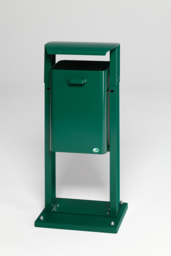 VAR Poubelle pour l'extérieur, 40 l, vert mousse