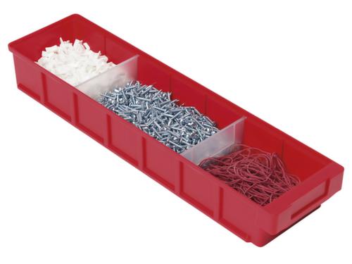 Bac compartimentable avec poignée encastrée ergonomique, vert, profondeur 600 mm