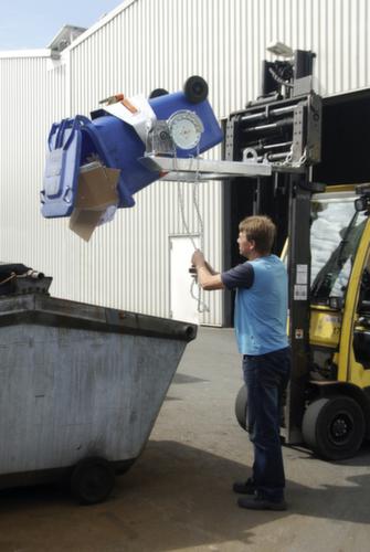 Basculeur de fûts pour fûts roulants et avec rebord en acier