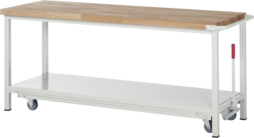 RAU établi Serie 8000 de type rabattable, 1 tablette, 1 barre de poussée