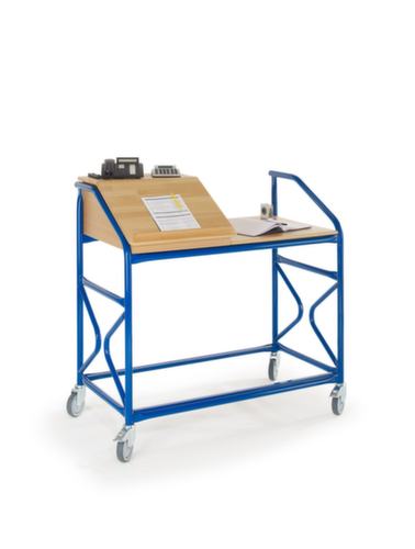 Rollcart Pupitre mobile, RAL5010 bleu gentiane