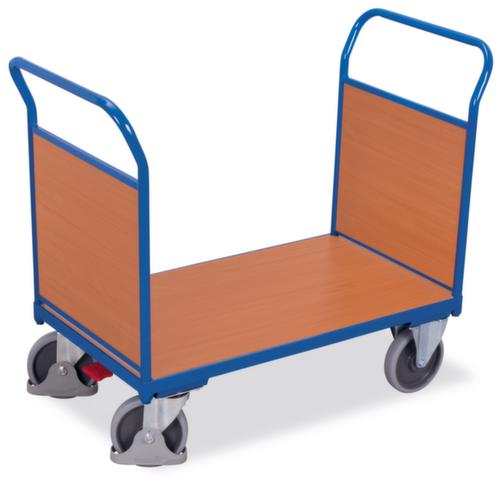 VARIOfit Chariot à double ridelle, force 500 kg, plateau longueur x largeur 1000 x 600 mm