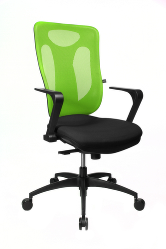 Topstar Siège de bureau pivotant Net Pro 100 avec mécanisme synchrone ponctuel, Dossier maille, noir