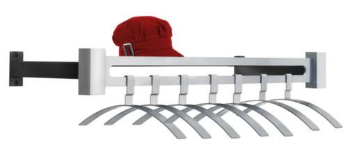 Porte-manteau mural Montana, avec 1 tringle et 1 porte-chapeaux, argenté/anthracite
