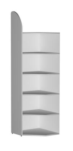 Etagère d'angle pour bureau à construire soi-même, largeur 620 mm, 6 tablettes