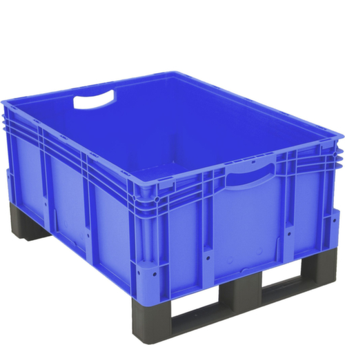 BITO Bac gerbable norme Europe à double fond, bleu, capacité 121 l