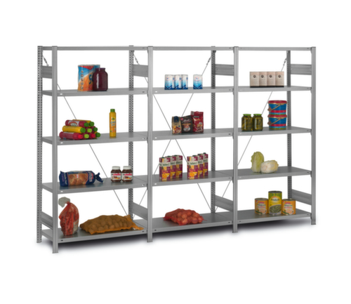 hofe Rayonnages sans vis en acier inoxydable, hauteur x largeur x profondeur 1750 x 1010 x 535 mm, 4 tablettes