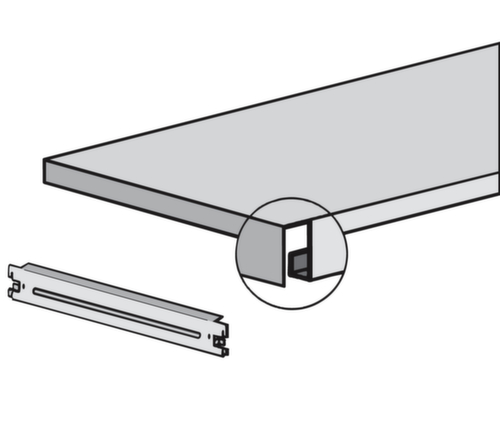 hofe Tablette avec traverses, largeur x profondeur 1325 x 400 mm