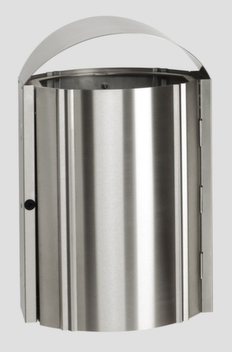 Poubelle en acier inoxydable pour l'extérieur, 50 l