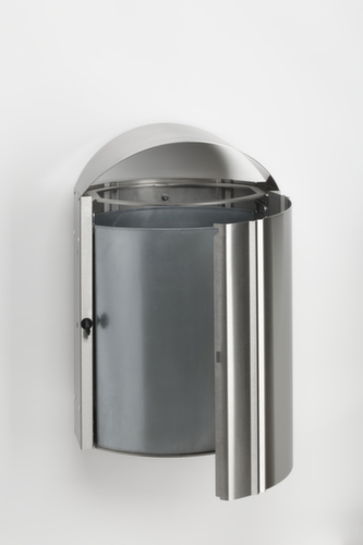 Poubelle en acier inoxydable pour l'extérieur, 50 l