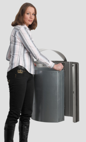 Poubelle en acier inoxydable pour l'extérieur, 50 l