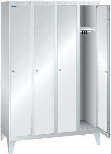 LISTA Armoire vestiaire avec 4 compartiments, largeur de compartiment 300 mm