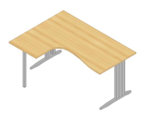 Quadrifoglio Bureau Practika avec piètement en C