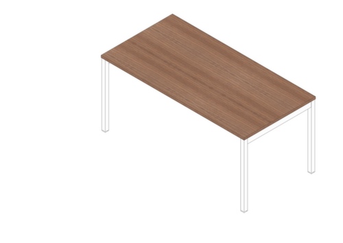 Quadrifoglio Bureau à hauteur réglable Practika avec piètement 4 pieds