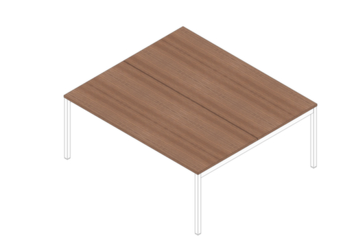 Quadrifoglio Bureau Bench à hauteur réglable Practika avec 2 plans de travail