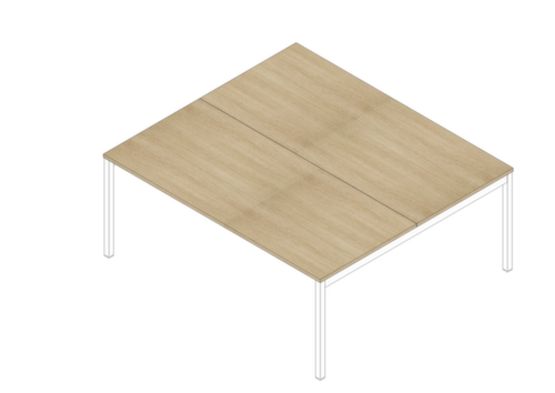 Quadrifoglio Bureau Bench à hauteur réglable Practika avec 2 plans de travail