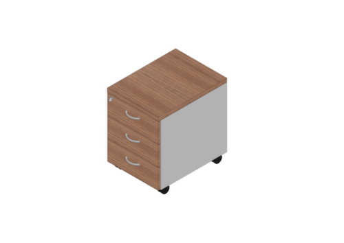 Quadrifoglio Caisson mobile Practika, 3 tiroir(s), alu/noyer Canaletto