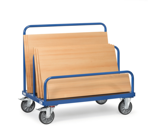 fetra Chariot porte-panneaux sans étrier, force 1200 kg, plateau longueur x largeur 1600 x 800 mm