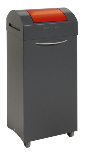 stumpf Conteneur de tri sélectif mobile, 75 l, RAL7016 gris anthracite, couvercle rouge