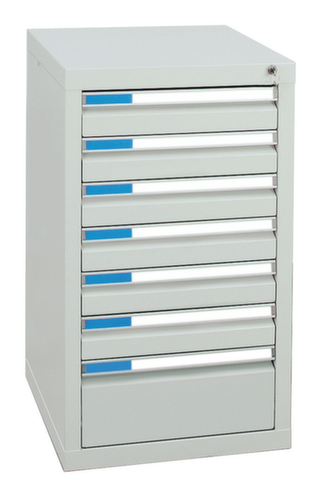 stumpf Armoire à tiroirs ES 510, 7 tiroir(s), RAL7035 gris clair/RAL7035 gris clair