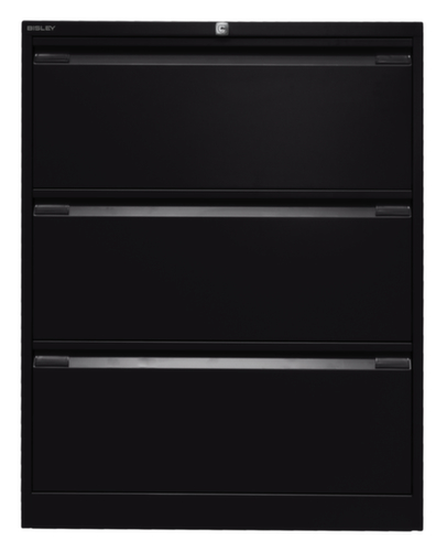 Bisley Armoire pour dossiers suspendus, 3 extensions, noir/noir