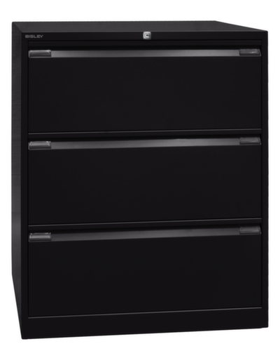 Bisley Armoire pour dossiers suspendus, 3 extensions, noir/noir