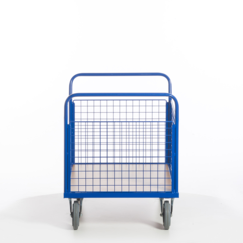 Rollcart Wagon à trois parois en grille, force 500 kg, plateau longueur x largeur 1200 x 780 mm