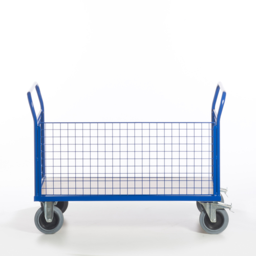 Rollcart Wagon à trois parois en grille, force 500 kg, plateau longueur x largeur 1200 x 780 mm