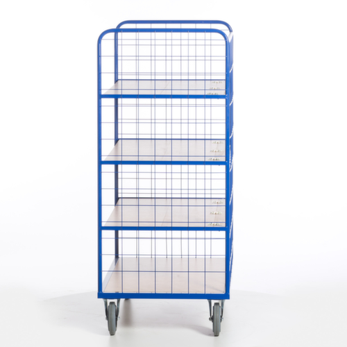 Rollcart Chariot à étagères avec tablettes rabattables, force 600 kg, 4 plateaux