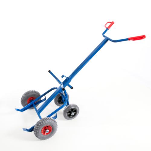Rollcart Tambour avec roues de support, force 250 kg, air bandage