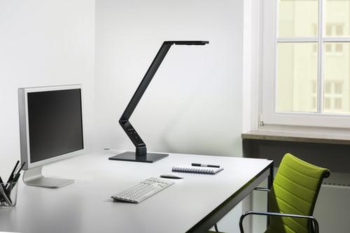 Luctra Lampe de bureau à DEL Linear Table Base avec lumière biologiquement active, lumière lumière blanc froid à blanc chaud biologiquement active, noir