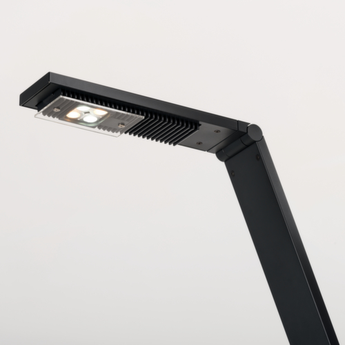 Luctra Lampadaire à DEL sans câble Flex avec lumière biologiquement active, lumière lumière blanc froid à blanc chaud biologiquement active, noir
