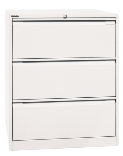 Bisley Armoire pour dossiers suspendus, 3 extensions, blanc signalisation/blanc signalisation
