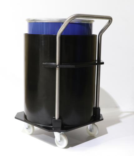 Bac de rétention mobile en PE avec rebord haut,pour fût 1 x 220 litres