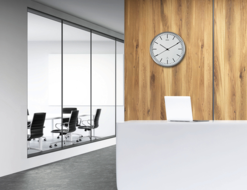 MAUL Horloge murale radio-pilotée avec cadran à traits, avec cadran à traits, Ø 300 mm