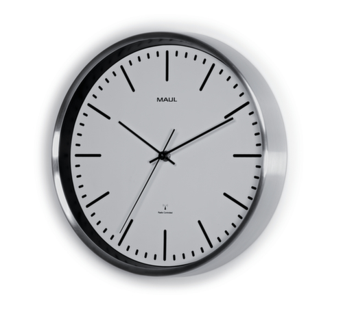 MAUL Horloge murale radio-pilotée avec cadran à traits, avec cadran à traits, Ø 300 mm