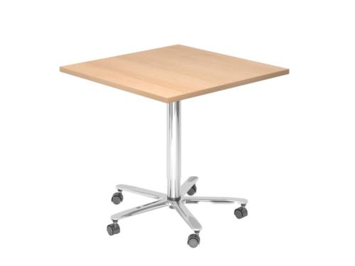 Guéridon à hauteur réglable Terra Nova, hauteur x largeur x profondeur 720 x 800 x 800 mm, panneau chêne