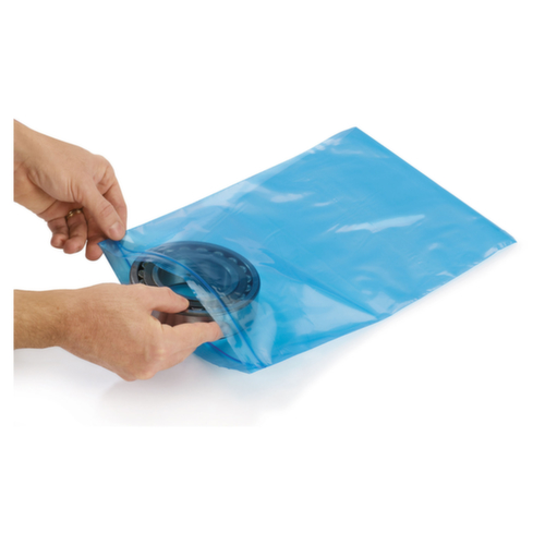 Sachet anti-corrosion VCI avec fermeture à pression, 100 µm, longueur x largeur 130 x 80 mm
