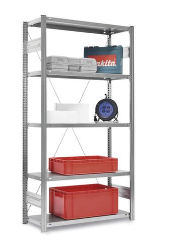 système d'étagères sans vis, hauteur x largeur x profondeur 2000 x 1060 x 435 mm, 5 tablettes